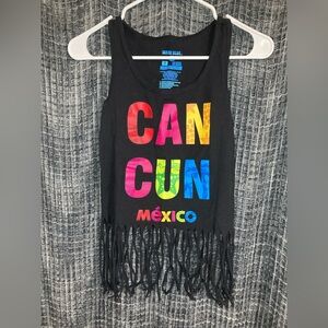 Colorful Cancun Fringe Tank Top